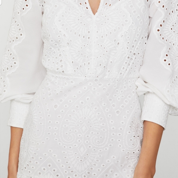 BCBGMaxAzria Cotton Eyelet Mini Dress - Picture 5 of 11